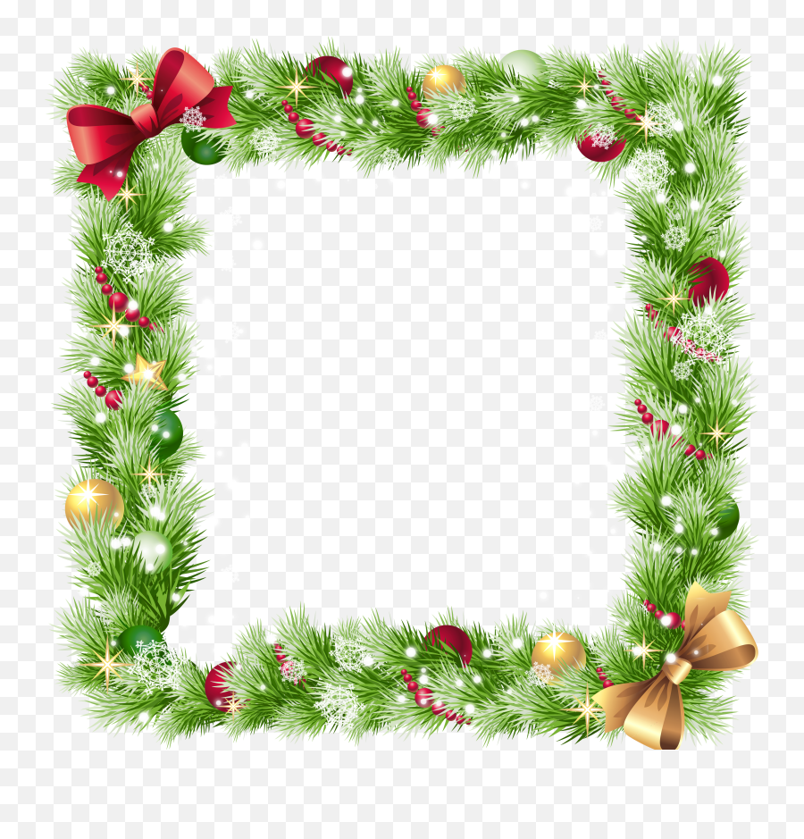 Christmas Frames And Borders Png - Christmas Decoration Frame Png Emoji,Christmas Border Clipart