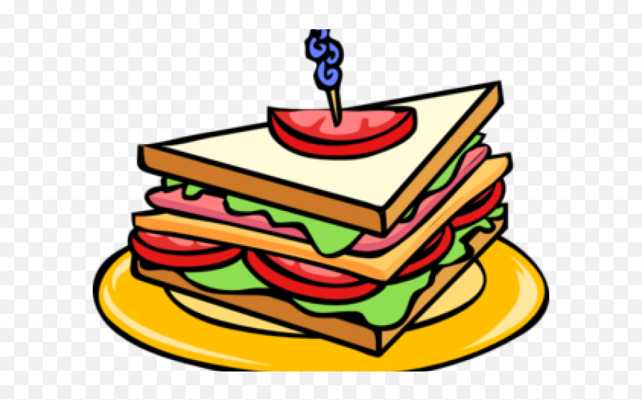 Food Clipart Transparent Background - Clubhouse Sandwich Clipart Png Emoji,Food Transparent Background