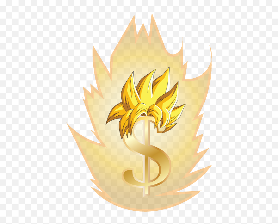3d Dollar Sign Png - Super Saiyan Hair Emoji,Goku Hair Png