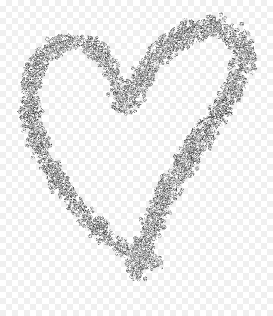 Silver Glitter Heart Web Flair Graphic Emoji,Silver Glitter Png