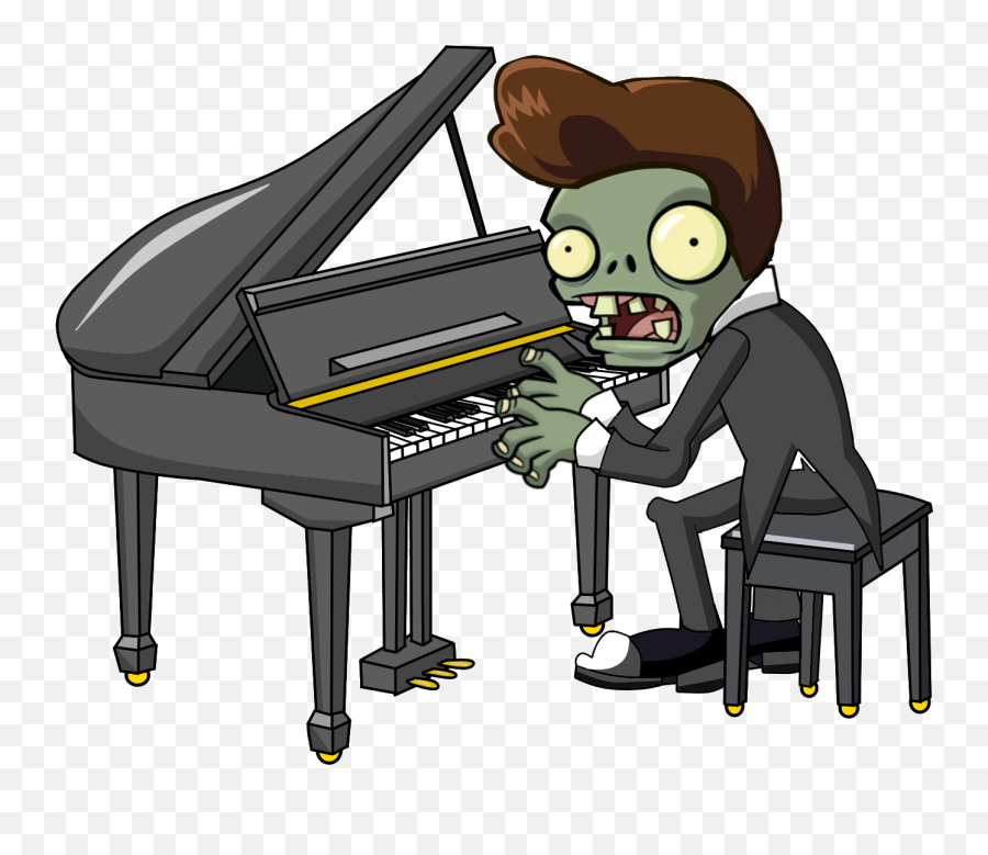 Grand Piano Zombie Hd - Pianista Plants Vs Zombies 2 Emoji,Piano Keys Clipart