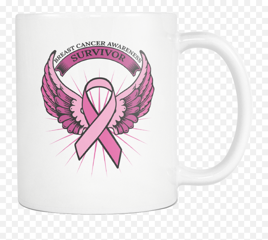 Breast Cancer Awareness Survivor Pink Ribbon Merchandise - Mug Emoji,Breast Cancer Clipart