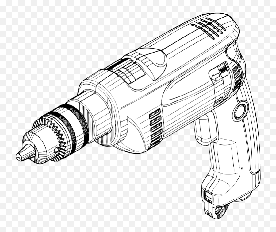 Electric Drill - Hand Drilling Machine Sketch Emoji,Drill Clipart