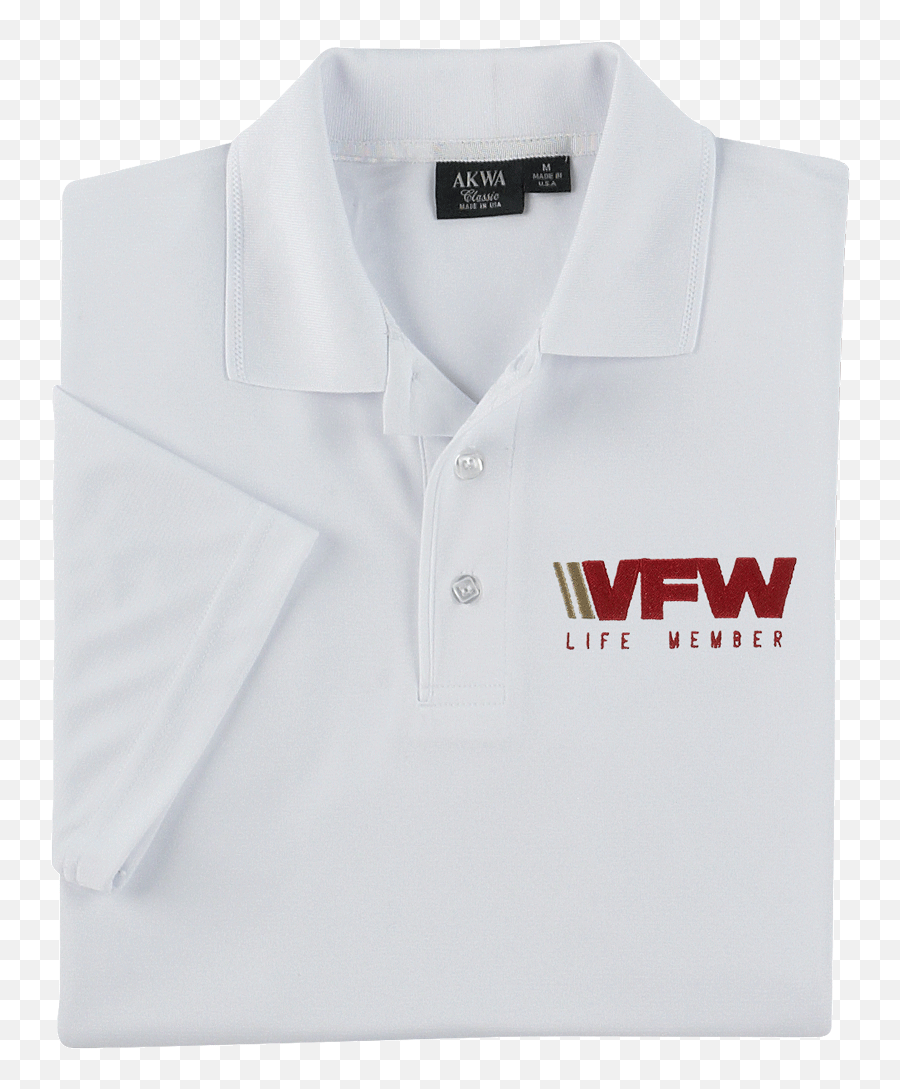 Vfw Store - Menu0027s Vfw Life Member Logo Polo 1344ptm Solid Emoji,Logo Polo Shirt