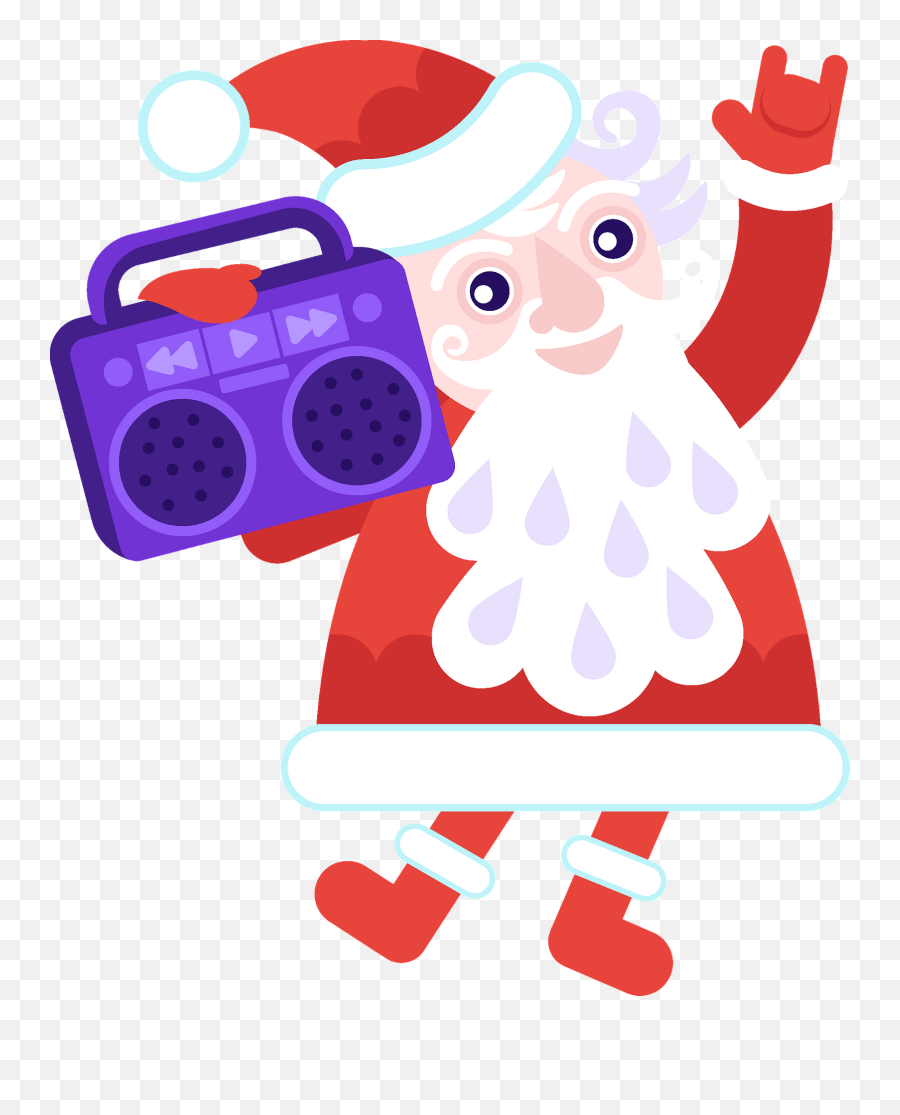 Christmas Music Clipart Free Download Transparent Png - Santa Claus Emoji,Music Clipart