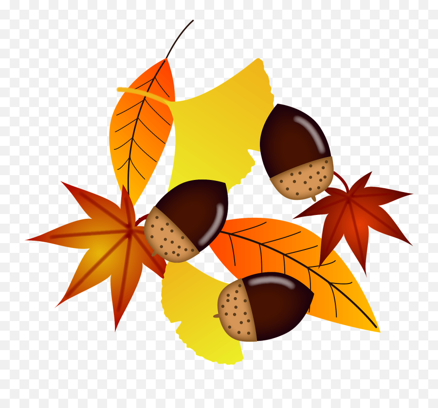 Acorns And Fallen Leaves Clipart Free Download Transparent - Acorn Emoji,Acorn Clipart