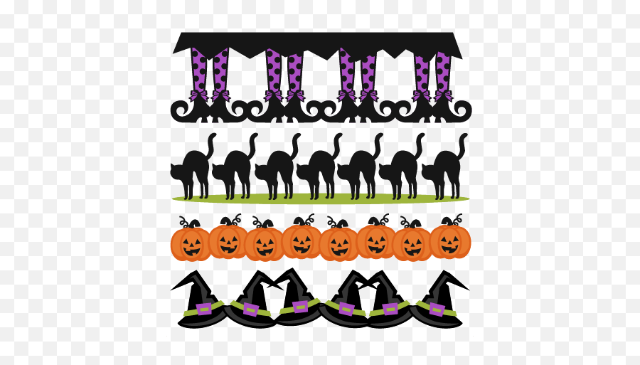 Download Halloween Clipart Borders Png - Happy Halloween Borders Horizontal Emoji,Cute Halloween Clipart