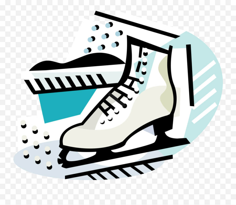 Figure Skating Ice Skate - Vector Image Emoji,Hockey Skates Clipart