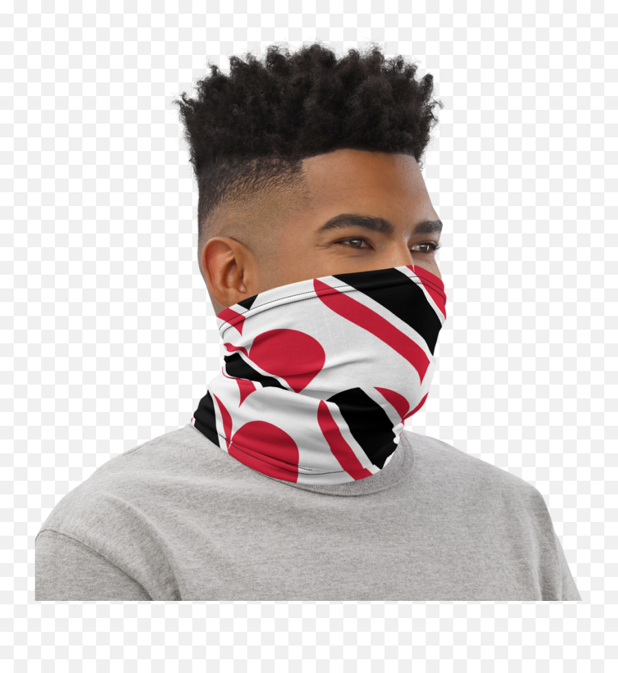 Trinidad And Tobago Flag Heart Neck Gaiter Face Mask Emoji,Trinidad Flag Png