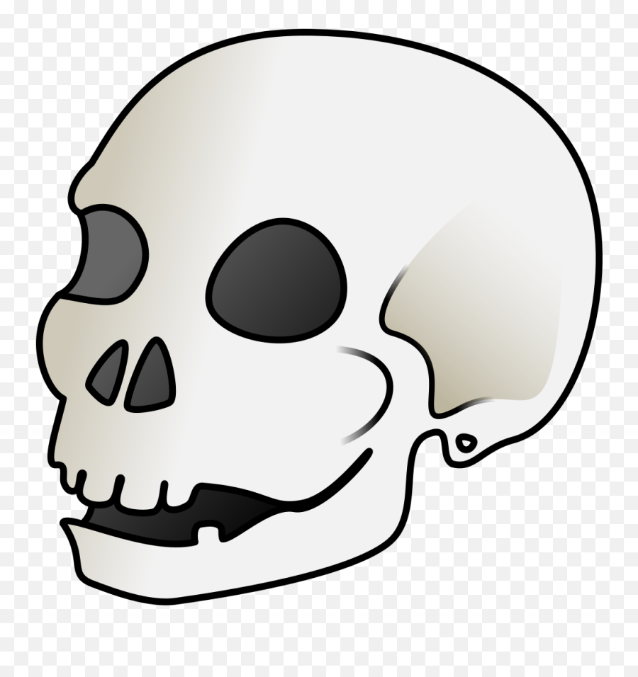 Human Skull Clip Art Free Svg - Skull Clip Art Emoji,Skull Clipart