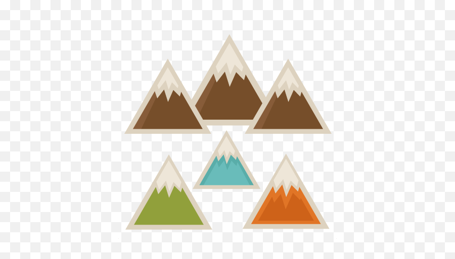 Mountain Set Svg Scrapbook Cut File Cute Clipart Files For - Mountain Camping Clipart Cute Emoji,Free Svg Clipart For Cricut
