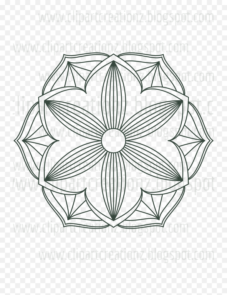 Clip Art - Decorative Emoji,Mandala Clipart