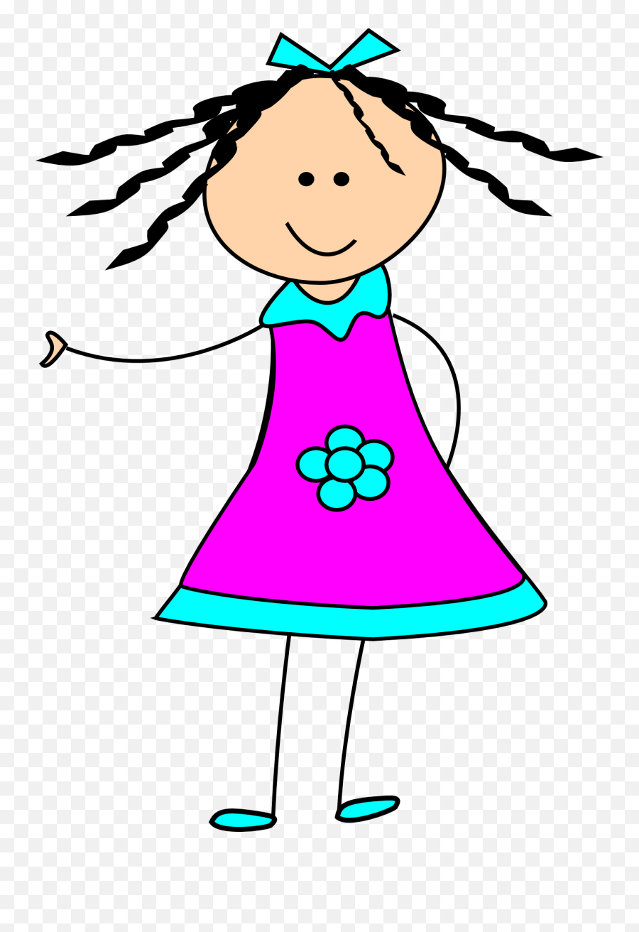 Stick Figure Clipart Girl - Novocomtop Stick Figure Girl Clipart Emoji,Stick Figure Clipart
