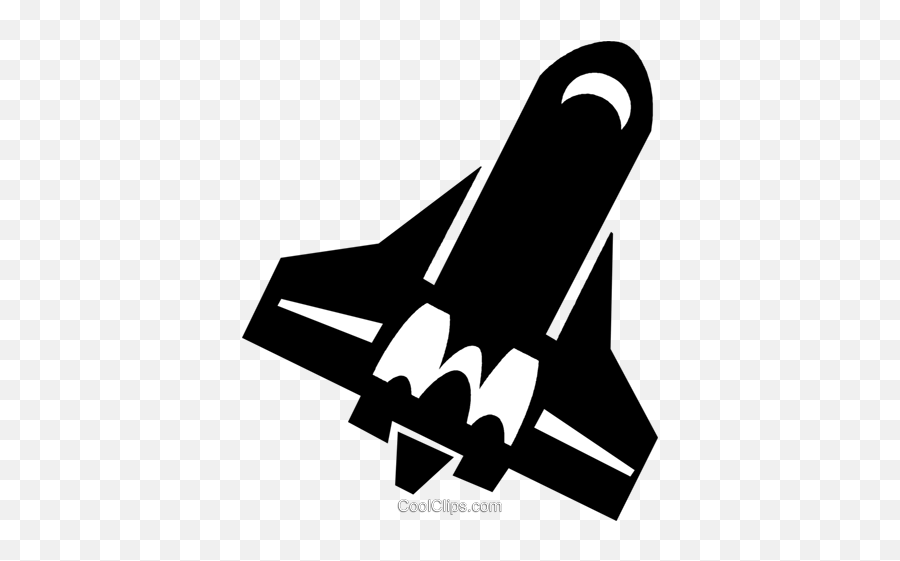 Space Shuttle Royalty Free Vector Clip Art Illustration - Space Ship Png Sillhuette Emoji,Space Shuttle Clipart