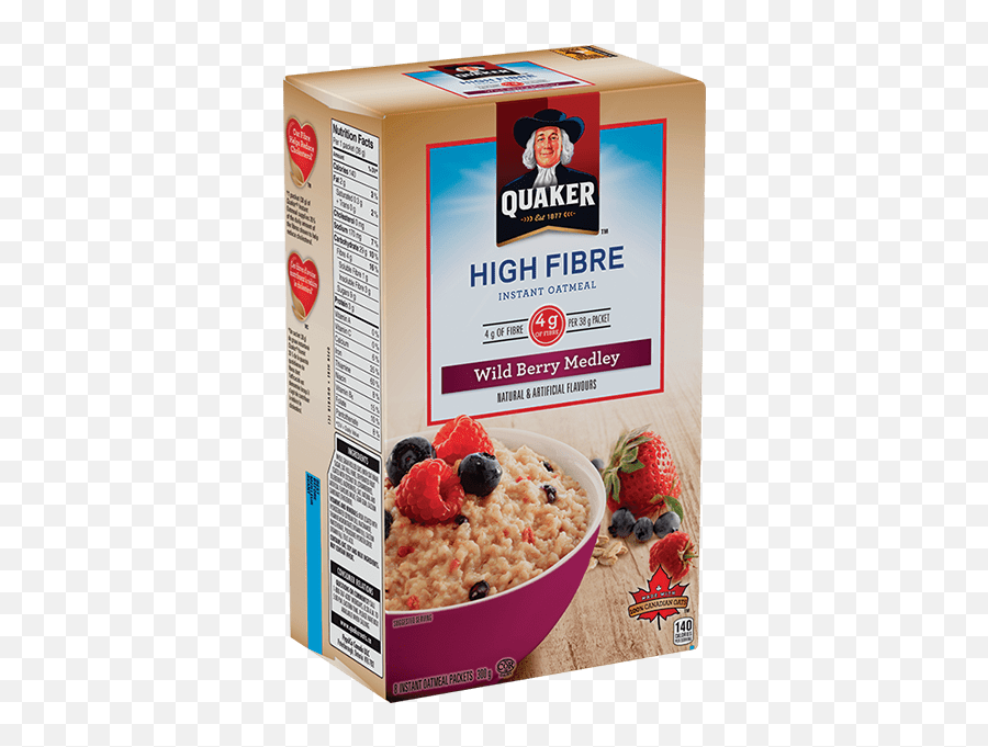 Quaker Oats Dairy Hot Cereals Made In Canada For Usa - Quaker Oatmeal High Protein Maple And Brown Sugar Emoji,Quaker Oats Logo