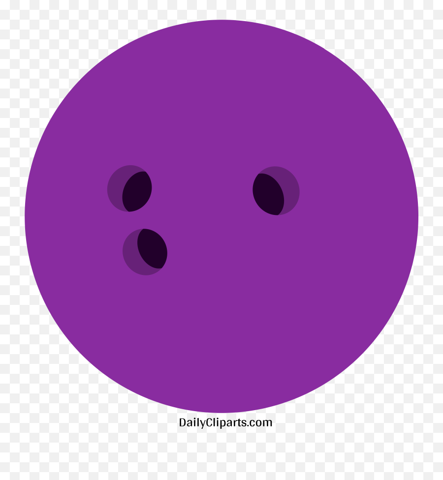 Bowling Ball Purple Colour Clipart - Dot Emoji,Purple Clipart