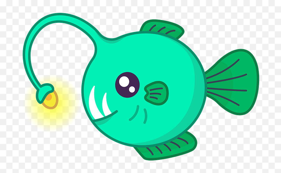Angler Fish Clipart - Cartoon Angler Fish Png Emoji,Fish Clipart