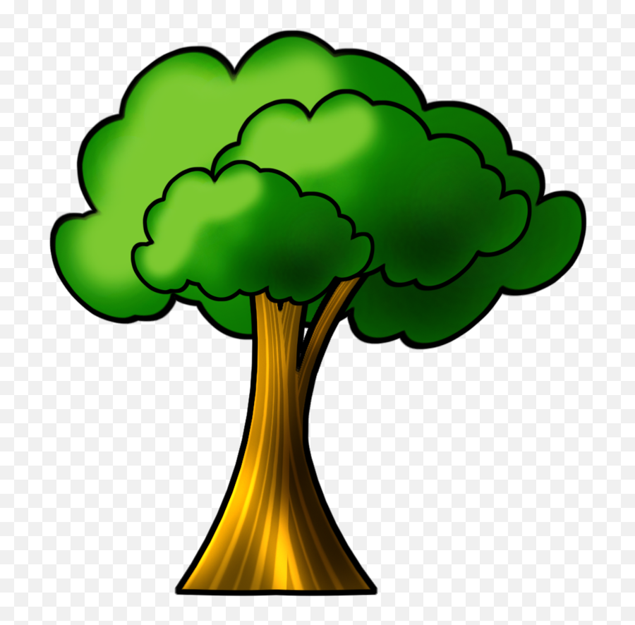 Hiding Behind A Tree Clipart Free - Transparent 2d Tree Png Emoji,Tree Clipart Free