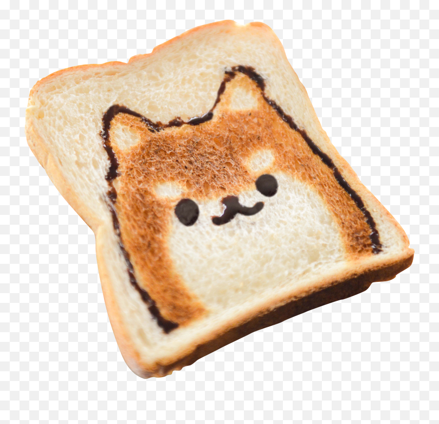 Slice Of Loaf Bread With Dog Face Png U2013 Png For Free - Bread With Face Emoji,Face Png