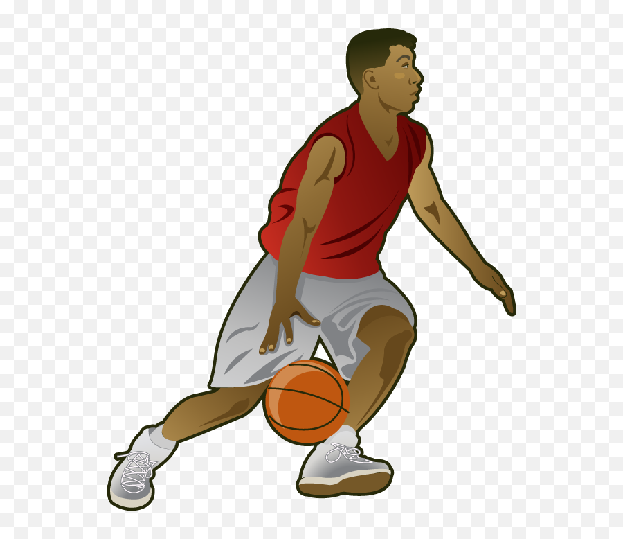 Library Of A Boy Playing Basketball Graphic Black And White - Dribbling In Basketball Cartoon Emoji,Basketball Clipart Black And White