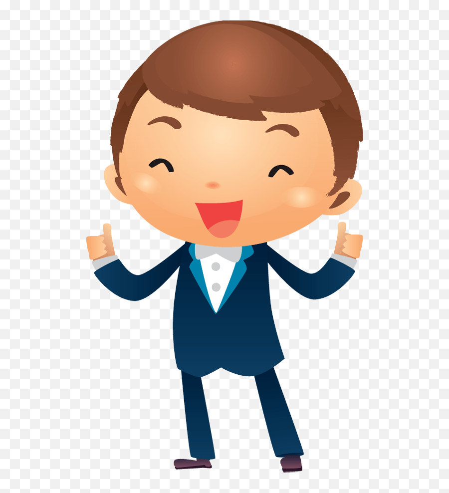Happy Business Man Cartoon Png Clipart - Full Size Clipart Emoji,Happy Man Png