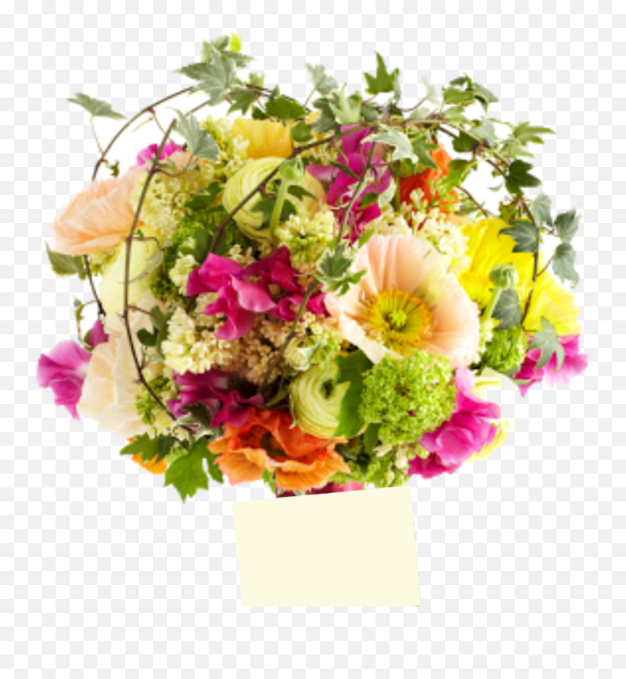 Flowerbouquet Overlay With A Note - Art Resources Episode Emoji,Flower Overlay Png