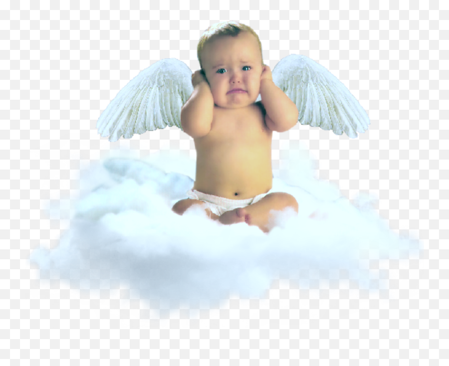 Baby Cloud Angel Crying Sad - Baby Angels Full Size Emoji,Baby Angel Png