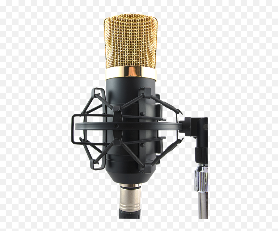 Mic Transparent Microphone - Transparent Background Studio Microphone Png Emoji,Microphone Transparent