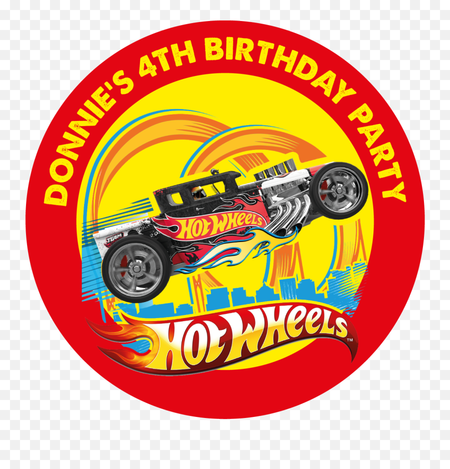 Download Hot Wheels Party Box Stickers - Hot Wheels Cars Hot Wheels Png Birthday Emoji,Hot Wheels Logo