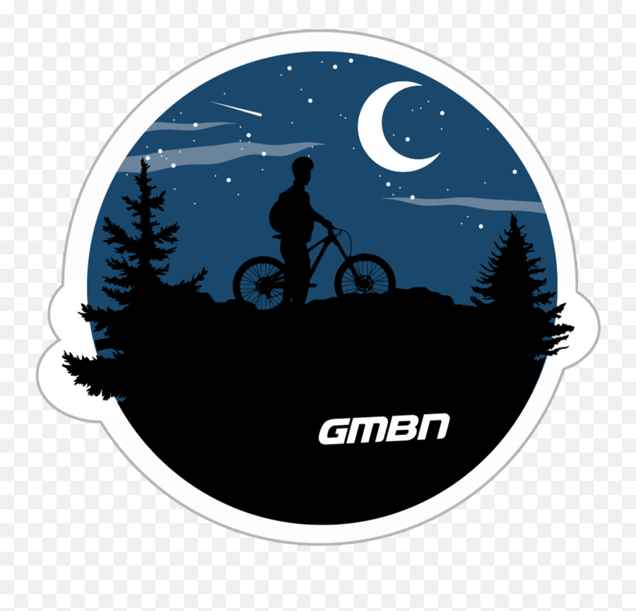 Gmbn Stargazer Silhouette Sticker - Mountain Bike Emoji,Silhouette Logo