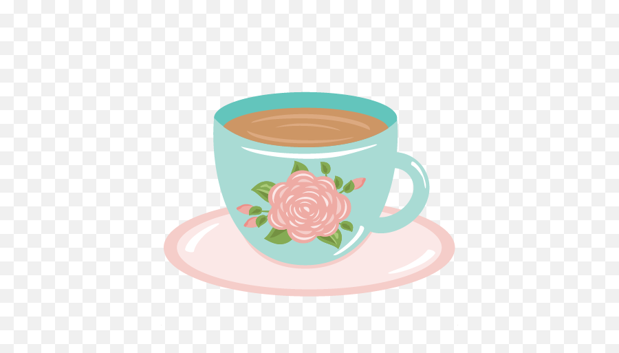 Tea Cup Svg Scrapbook Cut File Cute - Clipart Cute Tea Cups Emoji,Teacup Clipart