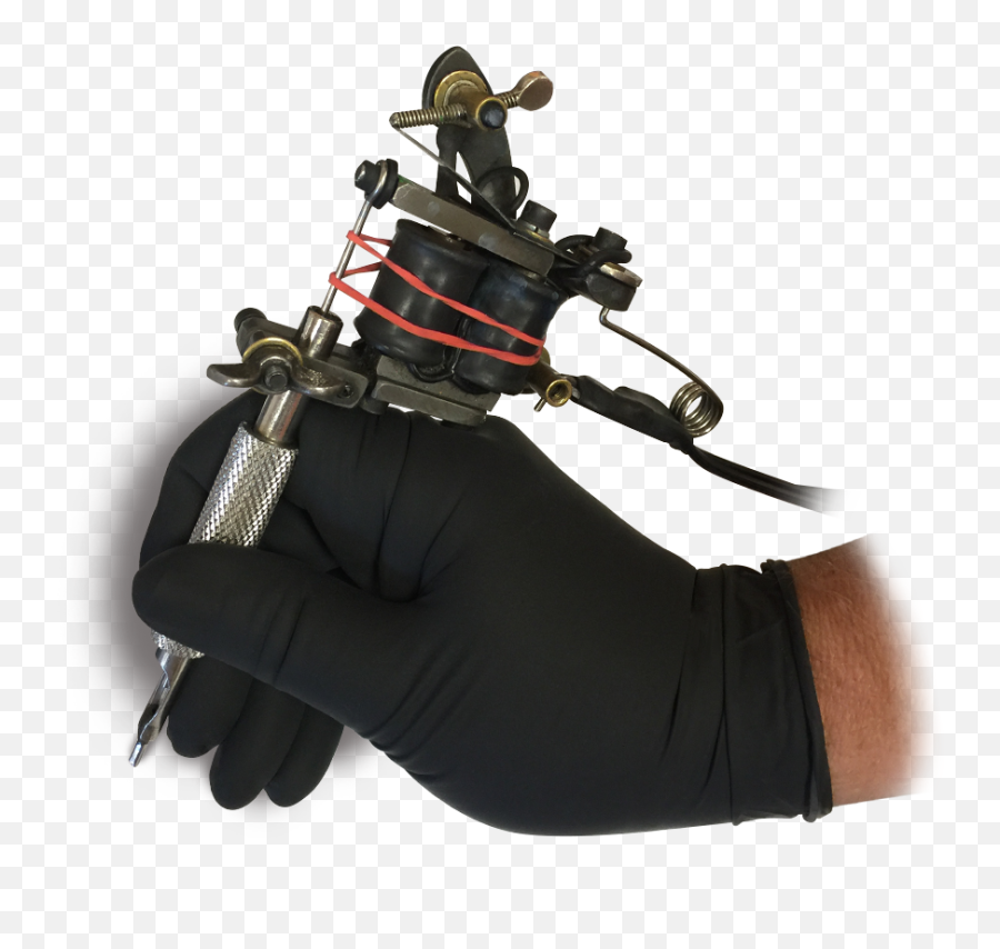 Png Hand With Tattoo Machine Png Download Transparent Png - Transparent Tattoo Gun Png Emoji,Hand Transparent Background