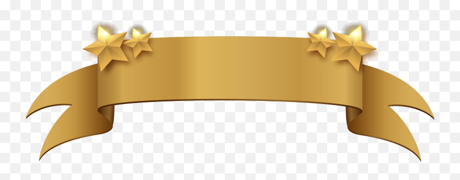 Vector Banner Gold Ribbon Transparent Emoji,Gold Ribbon Png