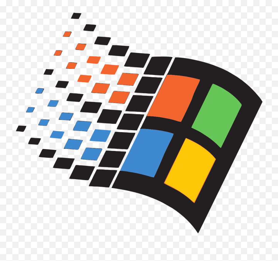 Windows 95 Logo Png Windows 95 Logo Png Transparent Free - Old Windows 95 Logo Emoji,Cute Roblox Logo