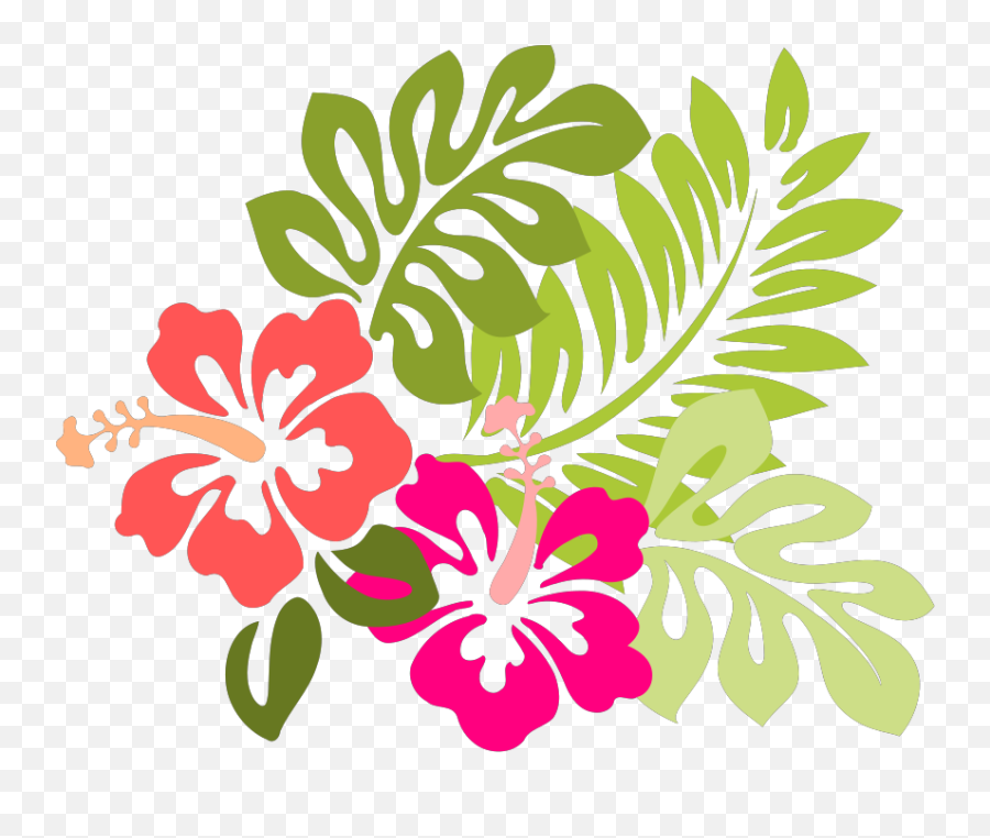 Hibiscus Png Svg Clip Art For Web - Dessin Fleur Hawaienne Emoji,Hibiscus Clipart