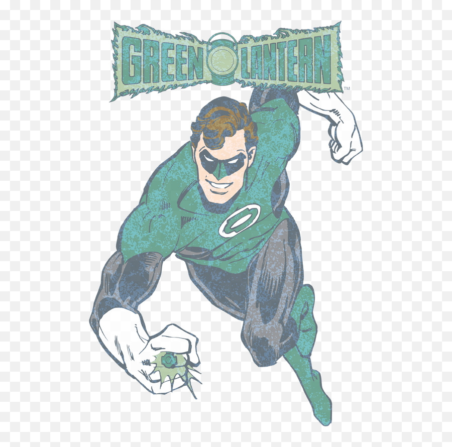 Dco Desaturated Green Lantern Premium Adult Slim Fit T - Shirt Green Lantern Vintage Posters Emoji,Green Lantern Png