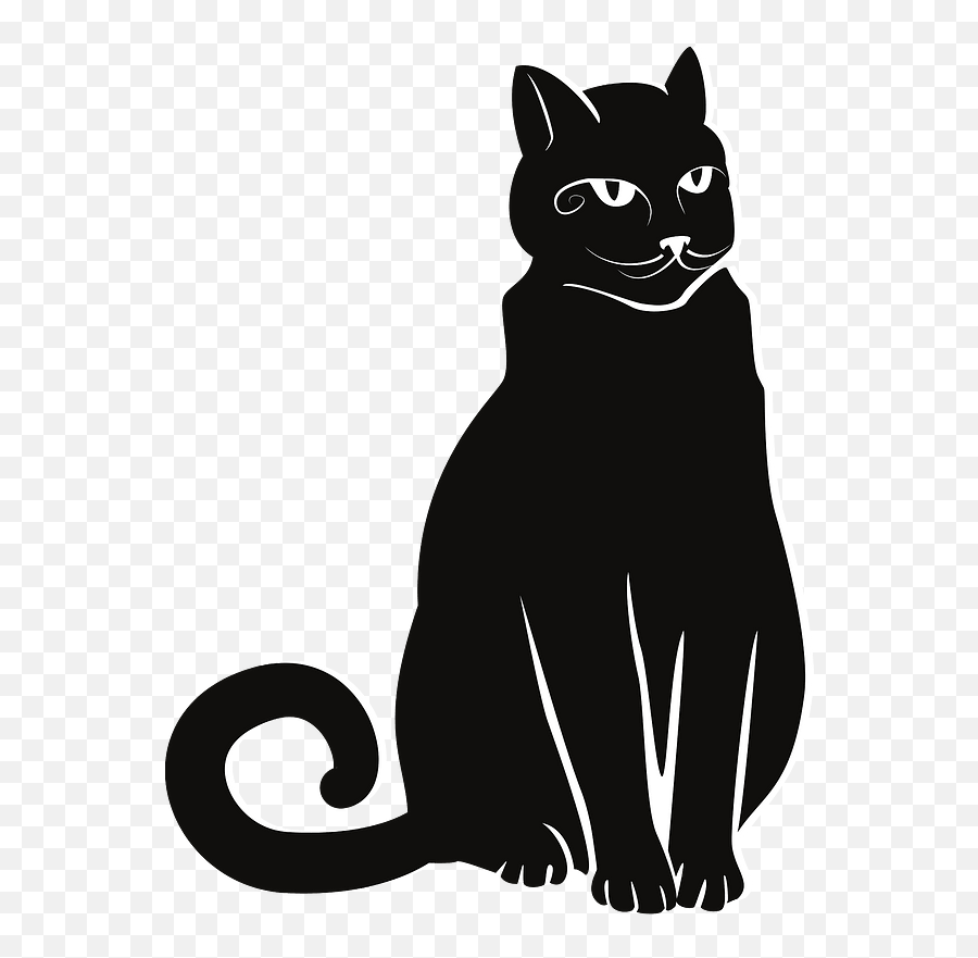 Black Cat Clipart Free Download Transparent Png Creazilla - Black Cat Emoji,Cute Black Cat Clipart