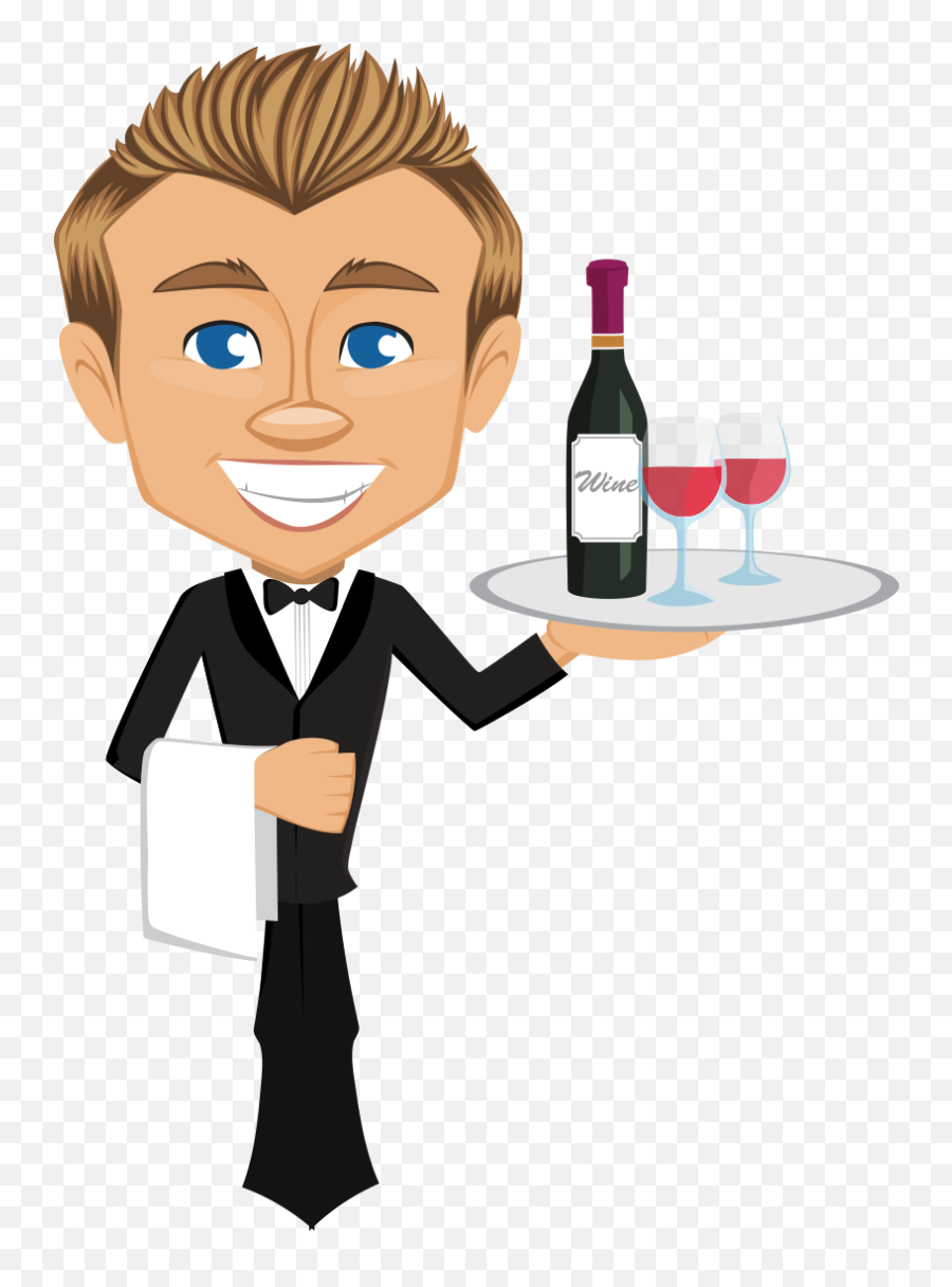 Cartoon Q Version Cook - Waiter Cartoon Png Clipart Full Waiter Clipart Emoji,Waiter Clipart