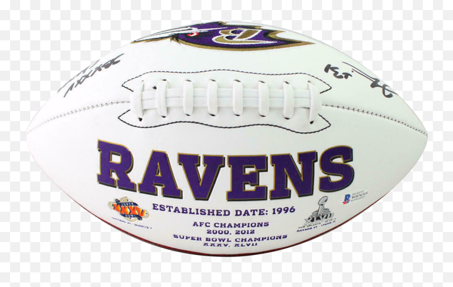 Jamal Lewis Baltimore Ravens Signed Logo Football W Insc - For American Football Emoji,Baltimore Ravens Logo Png