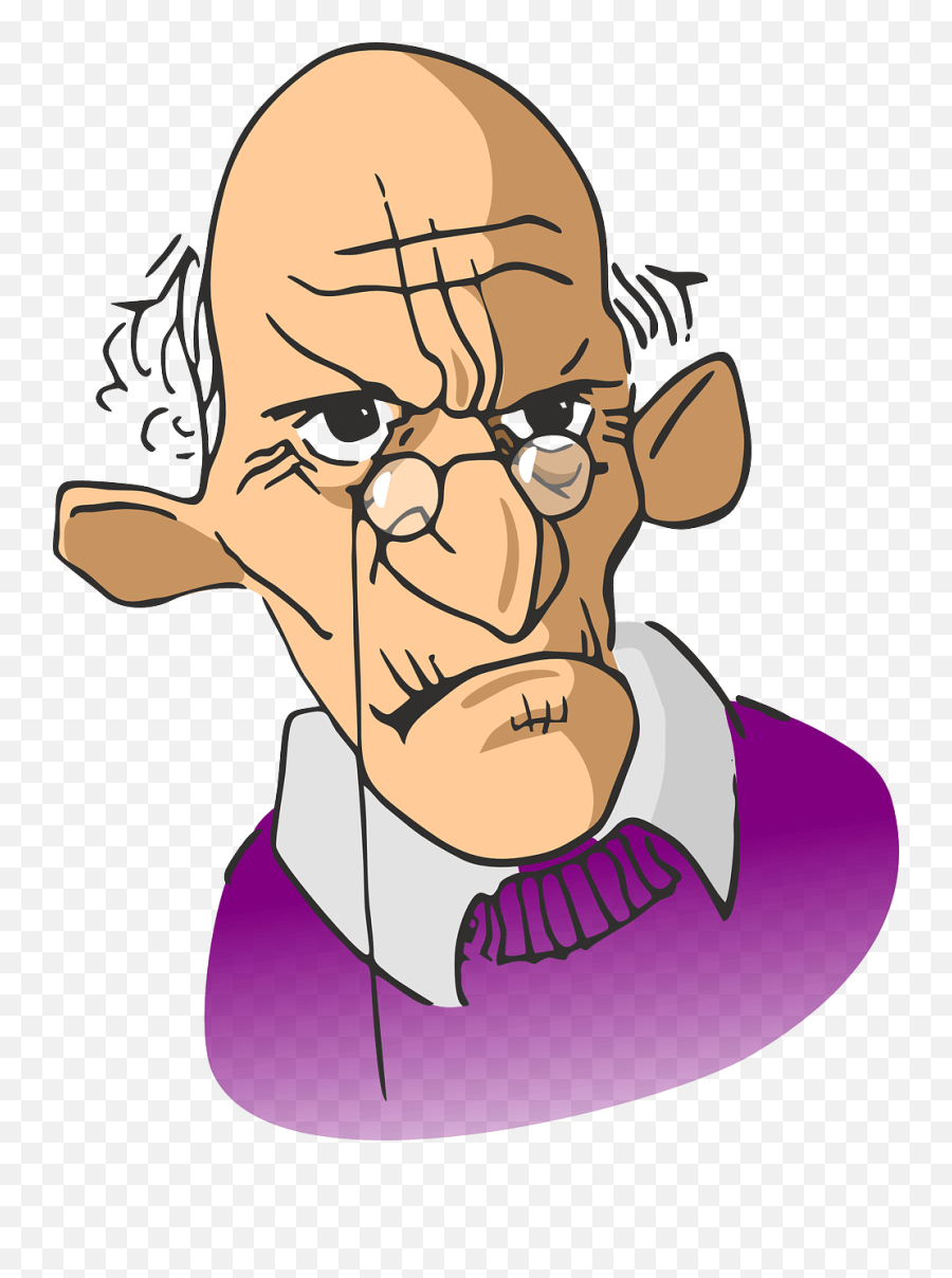 Old Man Talking Clipart Clipartfest - Mean Old Man Cartoon Emoji,Talking Clipart