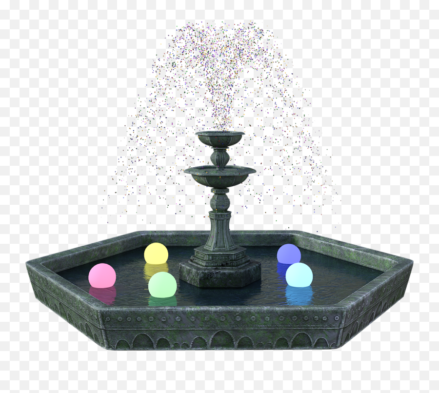 Fountain Water Confetti Wet Drink - Free Image From Emoji,Fountain Clipart