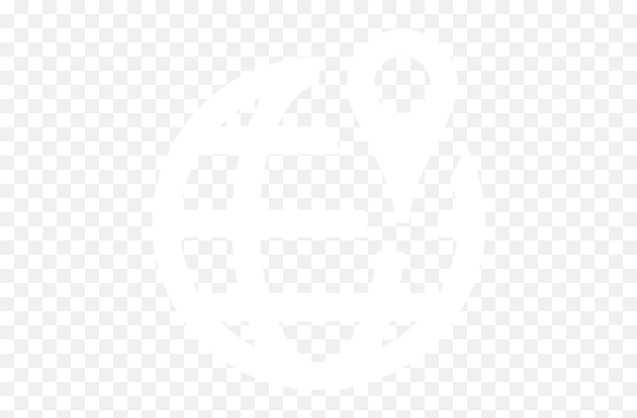 White Worldwide Location Icon - Transparent White Map Icon Png Emoji,Location Icon Png