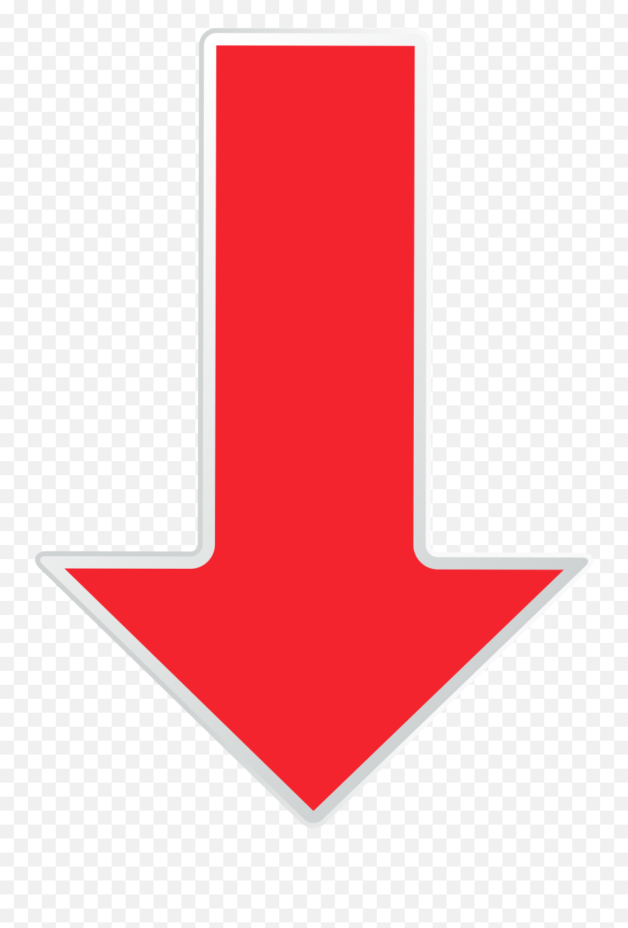 Red Arrow Down - Down Clipart Arrow Red Emoji,Red Arrow Transparent