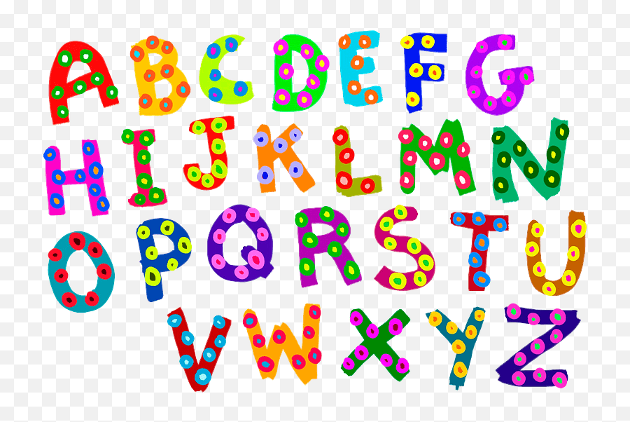 English Alphabet Clipart - Dot Emoji,Alphabet Clipart