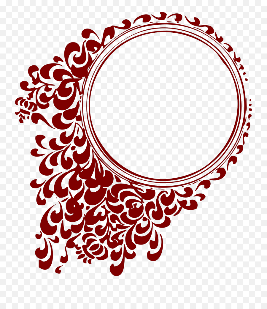 Deep Red Circle Frame Svg Clipart Emoji,Red Circle Clipart