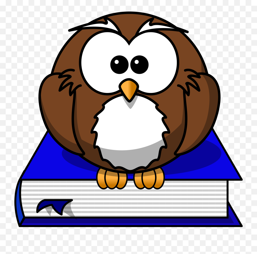 Book Clipart - Owl On A Book Emoji,Librarian Clipart