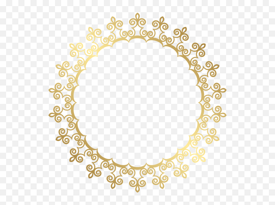 Gold Border Frame Transparent Clip Art - Transparent Background Border Circular Emoji,Circle Border Png