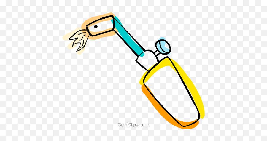 Acetylene Torch Royalty Free Vector Clip Art Illustration - Cartoon Blow Torch Png Emoji,Torch Clipart