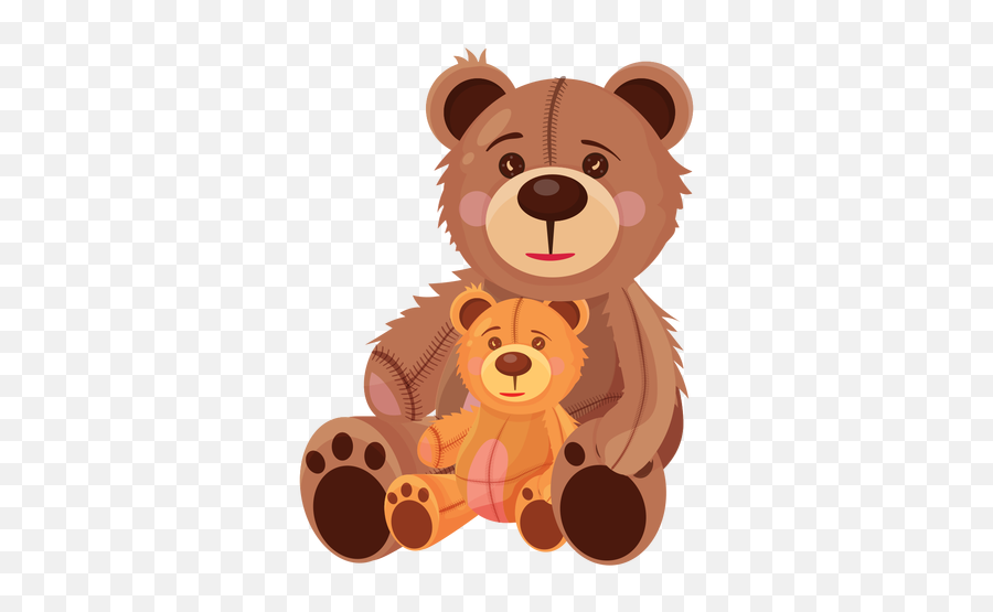 Two Teddy Bears Illustration - Teddy Bear Illustration Emoji,Teddy Bear Transparent Background