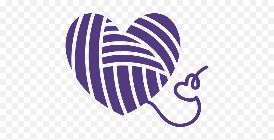 Silhouette Heart Shaped Threads Wool - Transparent Png U0026 Svg Corazon De Lana Dibujo Emoji,Heart Silhouette Png
